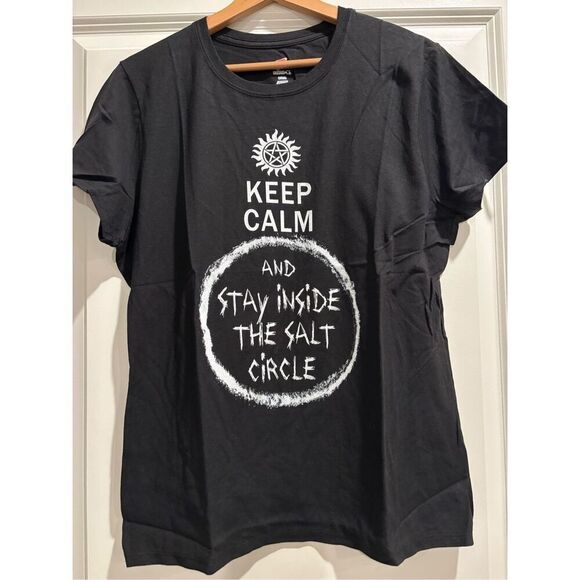 Keep Calm and Stay inside the Salt Circle Women's T-shirt size Large - Picture 1 of 2